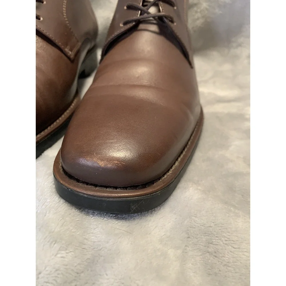 Studio Belvedere Dress Shoes‎ Mens 9.5 Chisel Brown Leather Square Toe Brazil